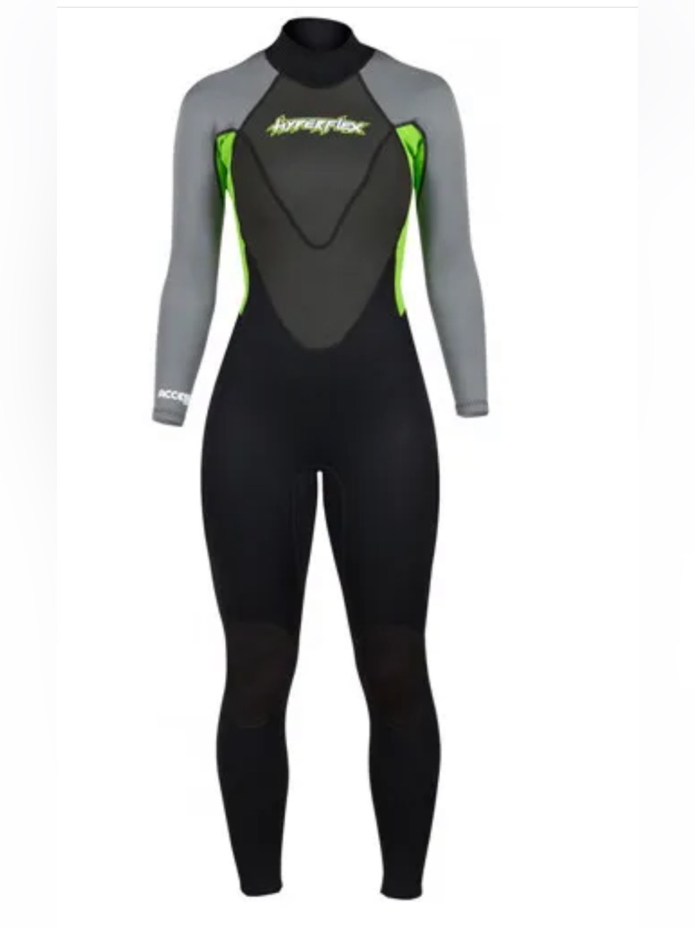 Hyperflex Women's Full-Length Black/Gray/Neon Green Wetsuit